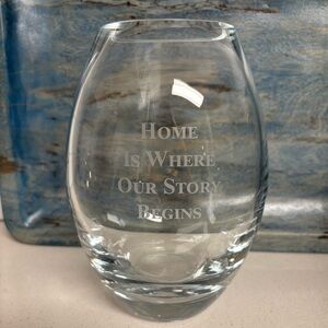 Barski Crystal engraved vase